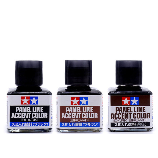 TAMIYA Panel Line Accent Color 87131/87132/87140 Black/Brown/Dark Brown  40ml Model Coloring Paint 80030 X-20 Enamel Thinner - AliExpress